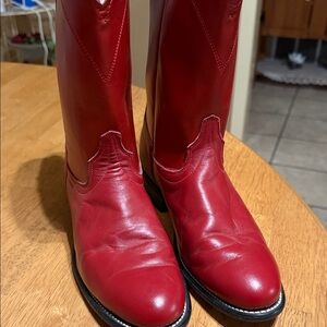 Laredo Cherry Red Heeled Boots